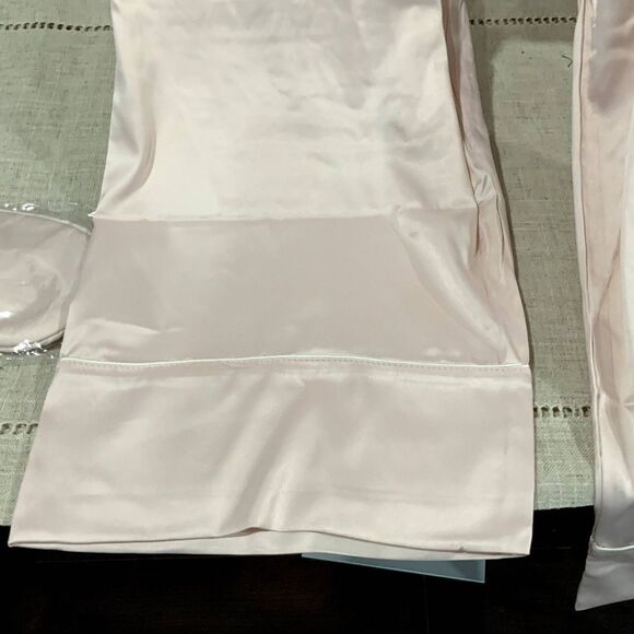 NWT!! Silky Pink 2 Piece Pajama Set with Sleep Mask Size XL - Picture 8 of 11